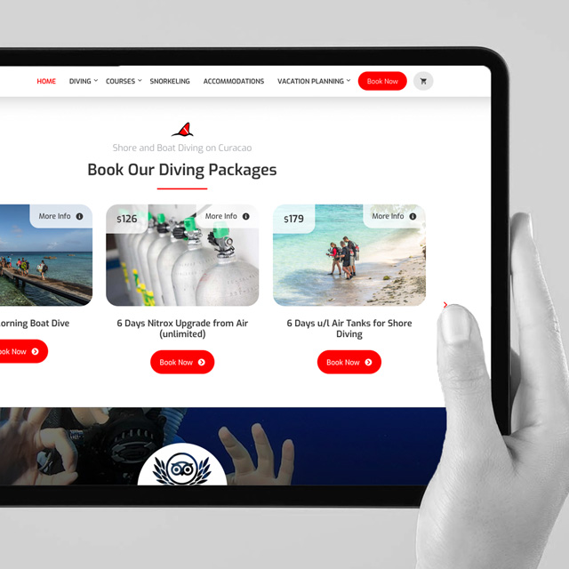 webshop design for Go West Curacao